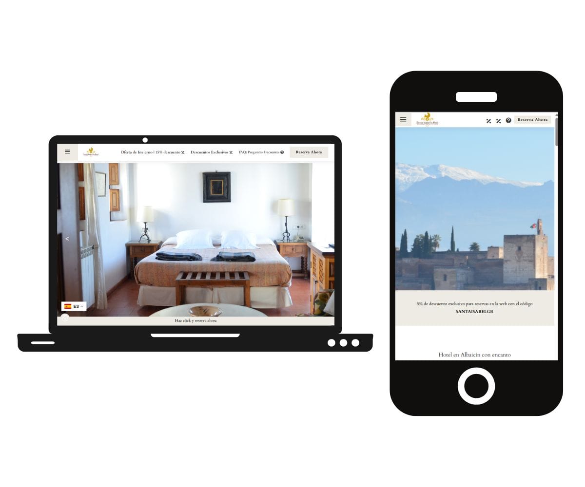 Diseno web hotel paginas web hoteles ejemplo santa isabel
